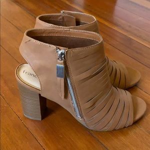 Open toe booties
